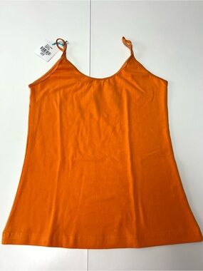 NWT Outlooks Women's Orange Spaghetti Strap Tank Top